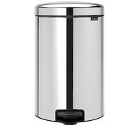 Brabantia NewIcon - Cubo de Basura de Pedal de 20 litros, Color Acero Brillante