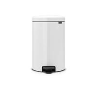 Brabantia NewIcon - Cubo de basura de pedal de 20 litros, color blanco