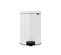 Brabantia NewIcon - Cubo de Basura de Pedal de 20L, Acero, Color Blanco