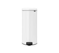 Brabantia NewIcon - Cubo de basura de pedal de 30 litros, color blanco