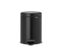 Brabantia NewIcon - Cubo de basura de pedal de 5 litros, color negro mate