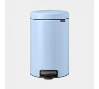 Brabantia - NewIcon Cubo de Pedal 12L - Papelera Mediana para Cocina o Dormitorio - Tapa de Cierre Suave - Funcionamiento con Pedal Ligero - Cubo Interior Extraíble - Soft Beige - 25 x 34 x 41 cm