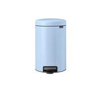 Brabantia NewIcon Cubo de Pedal 12L, Tapa de Cierre Suave, Cubo Interior Extraíble, Dreamy Blue, 25 x 34 x 41 cm