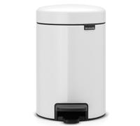 Brabantia Cubo de basura con pedal, Blanco, 3 l