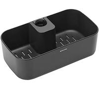 Brabantia Organizador de Ducha, Gris Oscuro, talla única | Soporte para champú y gel de ducha para barra de ducha, materiales antioxidantes, soporta hasta 2 kg