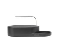 Brabantia - Organizador fregadero SinkStyle con diseño compacto para esponjas y cepillo platos - Bandeja goteo para flujo aire, Bandeja antideslizante con revestimiento silicon-Mineral Infinite Grey