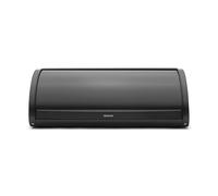 Brabantia Panera Roll Top - Caja de almacenamiento grande para pan, bagels, panecillos - Diseño eficiente con parte superior plana, Metal duradero - Matt Black