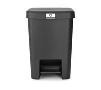 Brabantia Papelera con pedal StepUp de 25 L Gris oscuro