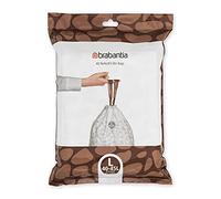 Brabantia PerfectFit Bags Bolsas de Basura, Código L (40-45L), 40 uds | Plástico Resistente Antidesgarro, Cinta de Cierre, Bordes Invisibles, Orificios de Ventilación, con Dispensador