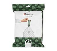 Brabantia PerfectFit Bags Bolsas de Basura, Código R (36L), 40 uds | Plástico Resistente Antidesgarro, Cinta de Cierre, Bordes Invisibles, Orificios de Ventilación, con Dispensador