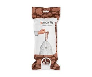 Brabantia PerfectFit Bolsas 40-4 -20 piezas por rollo, bolsas de basura, plástico, 45L