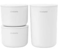 Brabantia 3 Botes de almacenaje ReNew blanco