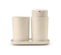 Brabantia - ReNew Jabonera - Jabonera con Base Antideslizante - Mantiene el Jabón Alto & Seco - No Raya - Resistente a la Corrosión - Accesorio de Baño - Soft Beige - 13,5 x 8 cm