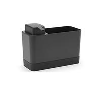 Brabantia Set Organizador de Fregadero con Dispensador de Jabón, Dark Grey | Con Dosificador de Jabón, Ahorra Espacio, Con Bandeja de Goteo, Antideslizante, Base Extraíble, Apto para Lavavajillas