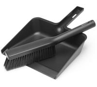 Juego de recogedor y Cepillo Brabantia - Dark Grey | Recogedor y Cepillo con Peine | Almacenaje Click-Together | Barrido Eficaz | Ahorra Espacio | Cepillo y recogedor de Mano | 33 x 9 x 24 cm