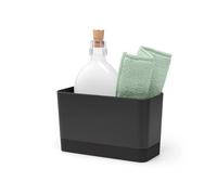 Brabantia SinkSide Organizador de Fregadero, Dark Grey, 8,5 x 19 x 11,5 cm | Para Esponjas, Paños y Jabón, Bandeja de Silicona Antigoteo Extraíble, Antideslizante, Apto para Lavavajillas