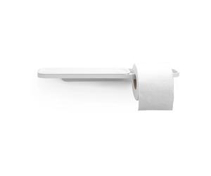 Brabantia Soporte de papel higiénico con estante MindSet Mineral Fresh White