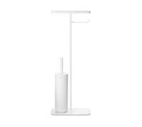 Brabantia Soporte papel higiénico y escobilla con estante MindSet Mineral Fresh White