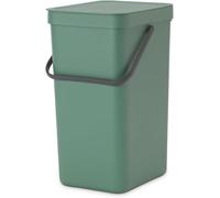 Brabantia Cubo de Basura 16L - Acero inoxidable - Verde Abeto