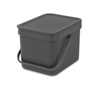 Brabantia Ordenar y ordenar Go cubo de basura 6l - gris