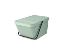 Brabantia - Sort & Go Papelera Apilable 20L - Papelera de Reciclaje Grande - Asa de Transporte - Fácil de Limpiar - Adecuada como Papelera - Accesorios de Cocina - Jade Green - 28 x 45 x 22,5 cm