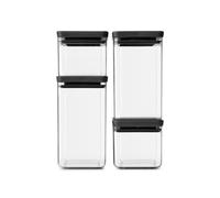 Brabantia Tasty+ conjunto de recipientes 22.3x11.2x29.6 cm transparente-negro 122422