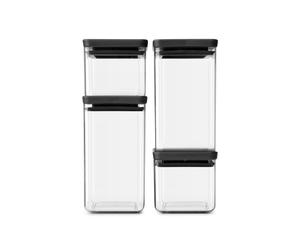 Brabantia Tasty+ conjunto de recipientes 22.3x11.2x29.6 cm transparente-negro 122422