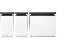 Brabantia Tasty+ conjunto de recipientes xx cm transparente-negro 230707