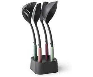 Brabantia tasty + juego de utensilios de cocina con soporte: cucharón