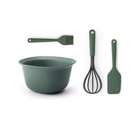 Brabantia Tasty + Juego de utensilios repostería: batidora, cuenco 3.2 L, espátula y pincel, surtido colores