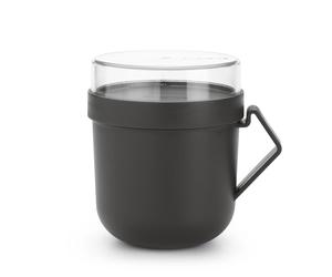 Brabantia Taza de sopa Make & Take 0.6 L gris oscuro
