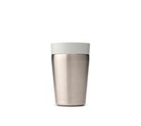 Brabantia - Taza térmica Make & Take con tapa Smart Click, Mantiene las bebidas calientes durante 6 horas, frías durante 8 horas, Termo café a prueba de fugas - Light Grey, 0,2 L