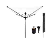 Brabantia Tendedero giratorio Lift-O-Matic Advance 50 m con casquillo de suelo de plástico