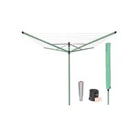 Brabantia Tendedero Rotary Lift-O-Matic 50m, con Soporte para Jardín, Gira con Facilidad, Leaf Verde