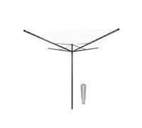 Brabantia - Tendedero Rotary Topspinner - con Soporte para jardín - Sistema Tipo Paraguas - Cuerdas resisitentes a los Rayos UV - Antideslizantes - Gira con Facilidad - Anthracite - 50m