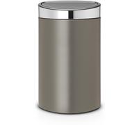Brabantia Touch Bin 40 l platinum Code L en métal gris
