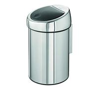 Brabantia Touch Bin - Cubo de Basura, 3L, Cubo Interior de plástico extraíble, Acero Mate