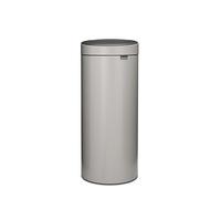 Brabantia Touch Bin Cubo de basura de cocina 30L (Soft Grey, con tapa extraíble y sistema de apertura suave, papelera cocina de fácil limpieza, incluye bolsas cubo basura reciclaje