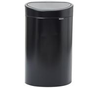 Brabantia Touch Bin Cubo de Basura, Grande, Matt Black, 40L | Capacidad XL, Para Cocina, Apertura Soft Touch, Cubo Interior Extraíble, Limpieza Sencilla, Bolsas Incluidas (Código L)