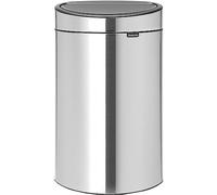 Brabantia Touch Bin Cubo de Basura para Reciclaje, 23+10 Litros, Acero Mate