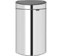 Brabantia Touch Bin Cubo de Basura, Stainless Steel, Acero Brillante, 40L