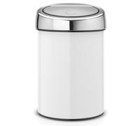 Brabantia Touch Bin papelera 3 l cromo-blanco 364488