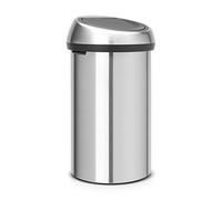 Brabantia Touch Mecanismo de Apertura con un Toque - Cubo de Basura, 60L, Acero Mate Anti-Huellas