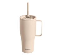 Brabantia Vaso aislado de 830 ml con asa y opción de pajita, diseñado para bebidas grandes en casa, trabajo o sobre la marcha