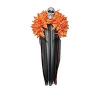BRABOSTON Diadema de terror de encaje con calavera, suministros de decoración del hogar para niños, adultos, niñas, boda, regalo de cumpleaños, rojo, morado, mandarina, corona de flores azules, f