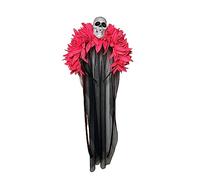 BRABOSTON Diadema de terror de encaje con calavera, suministros de decoración del hogar para niños, adultos, niñas, boda, regalo de cumpleaños, rojo, morado, mandarina, corona de flores azules, Color