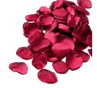 BRABOSTON Pétalos de rosa artificiales de tela para centros de mesa románticos y decoraciones de pasillo de boda, 200 piezas sorpresa del día de San Valentín, Burdeos, Talla única