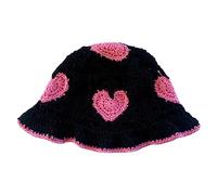 BRABOSTON Sombrero de moda para mujeres y niñas, sombrero de pescador de ganchillo, gorro de pescador de dopaminas, gorro de niña Y2K, dulce tocado para adultos, gorro de pescador, gorro suave para