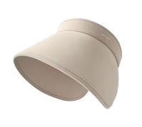 BRABOSTON Sombrero de sol plegable de papel reutilizable para mujer, ofrece una protección solar superior para todas las edades, gorro ajustable para cola de caballo, beige, Talla única