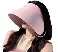 BRABOSTON Sombrero de sol plegable de papel reutilizable para mujer, ofrece una protección solar superior para todas las edades, gorro ajustable para cola de caballo, a, Talla única